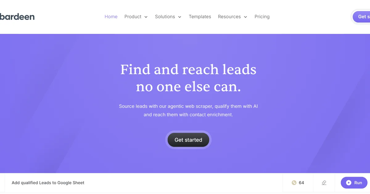 Bardeen AI AI agent workflow platform interface