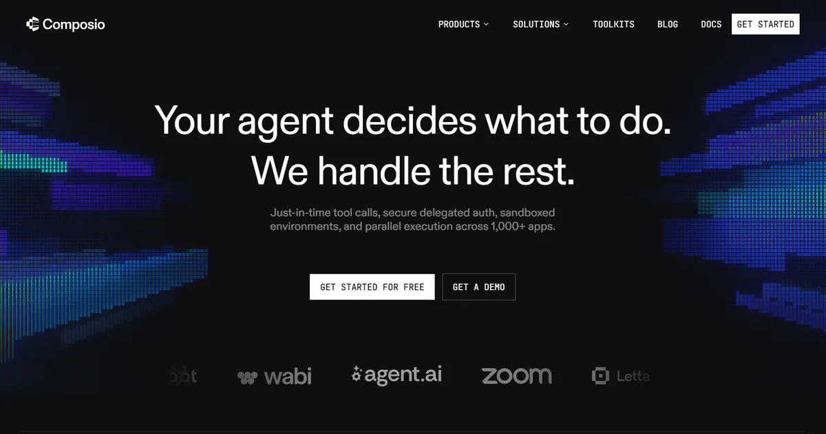 Composio AI agent workflow platform interface