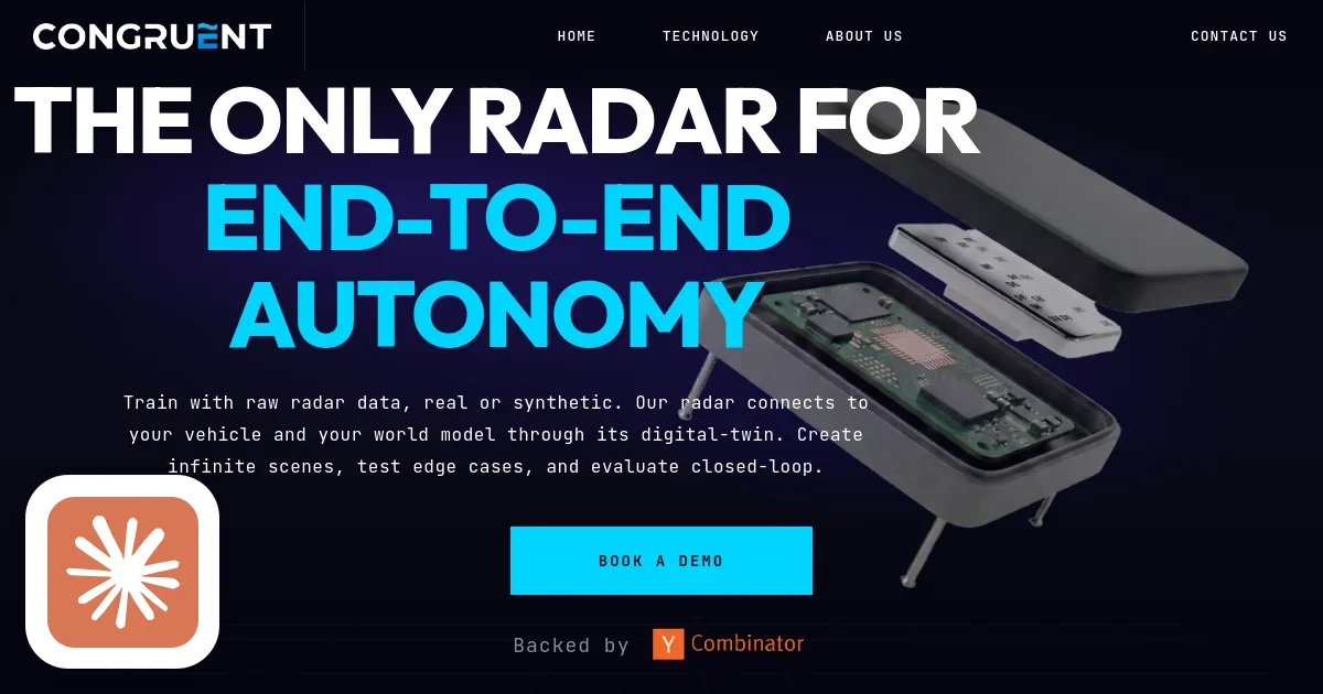 Congruent homepage screenshot with Claude's Corner badge