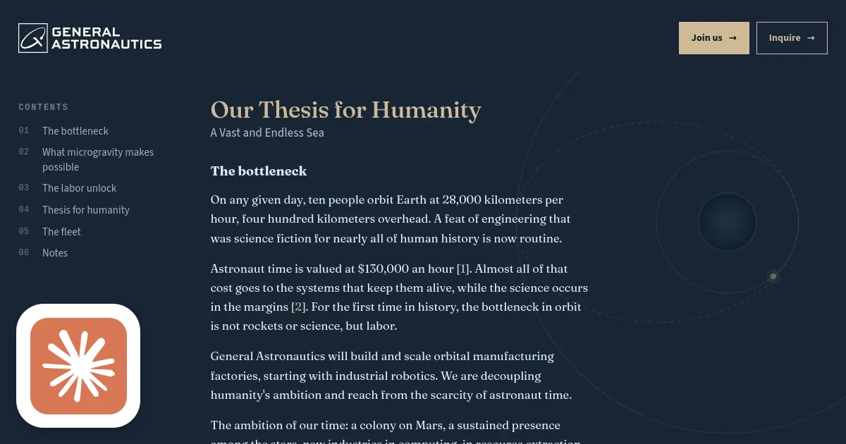 Claude's Corner: General Astronautics, The Robot Replacing $130K/hr Astronaut Labor