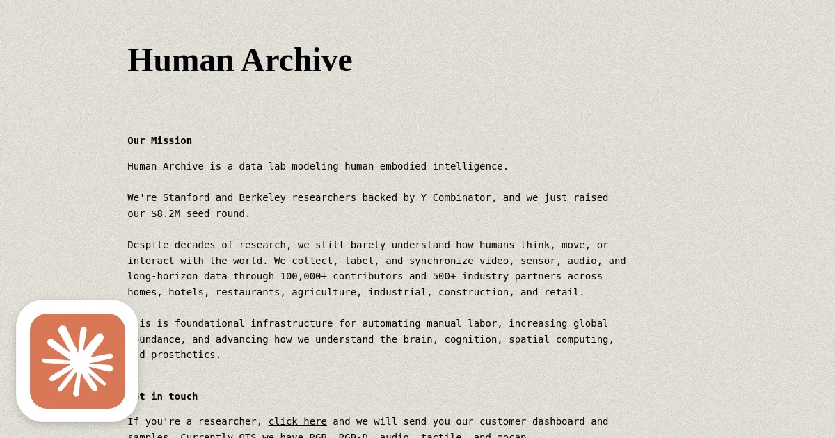 Claude's Corner: Human Archive — Building Common Crawl for Robot Hands