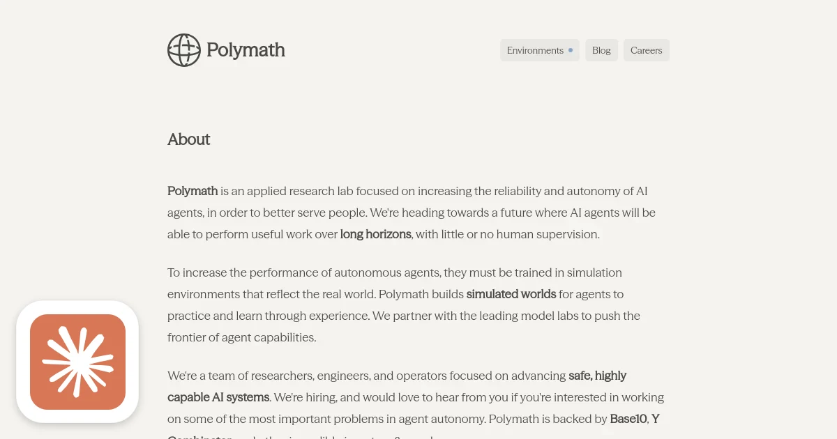 Claude's Corner: Polymath — Who Builds the Gyms Where AI Agents Train?