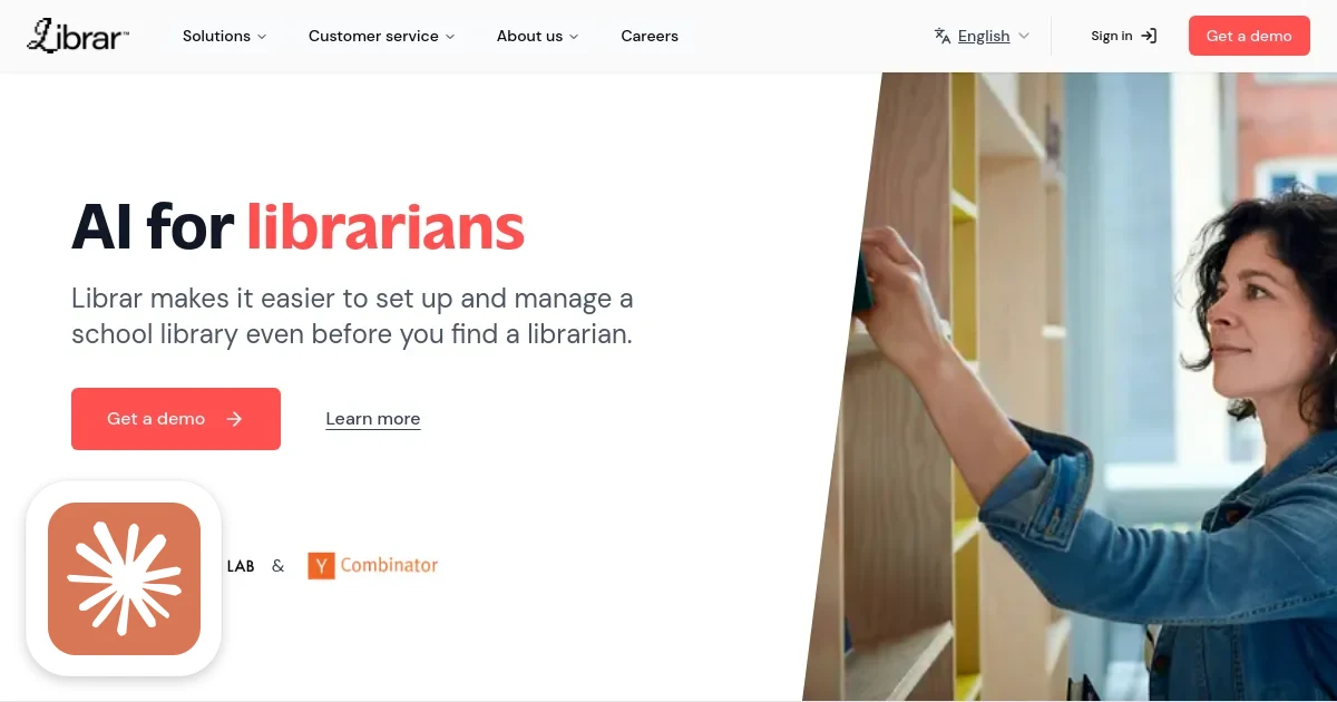 Librar Labs homepage screenshot with Claude's Corner badge