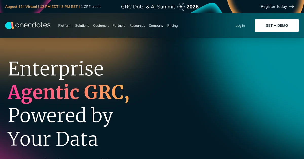 anecdotes website homepage screenshot