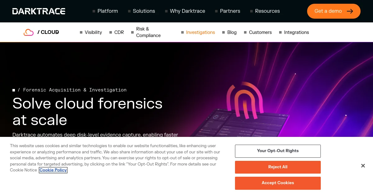 Cado Security website homepage screenshot