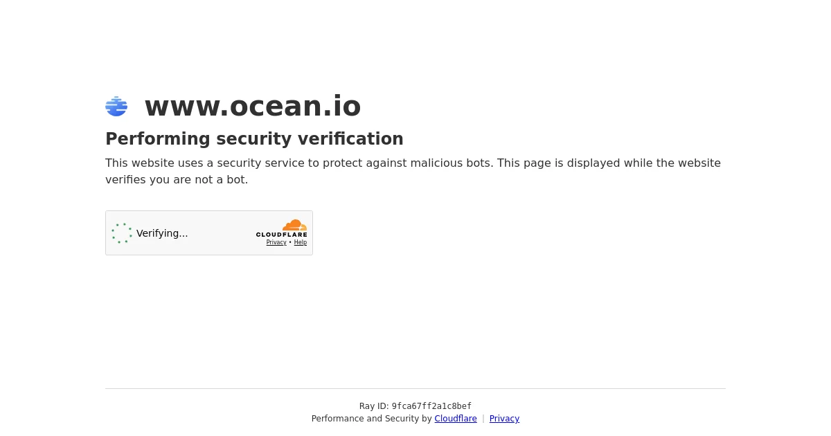 Ocean.io website homepage screenshot