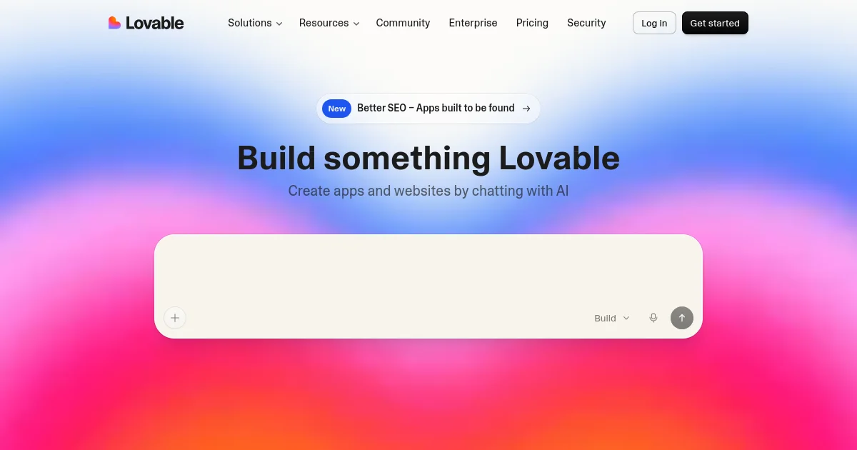 Lovable website homepage screenshot