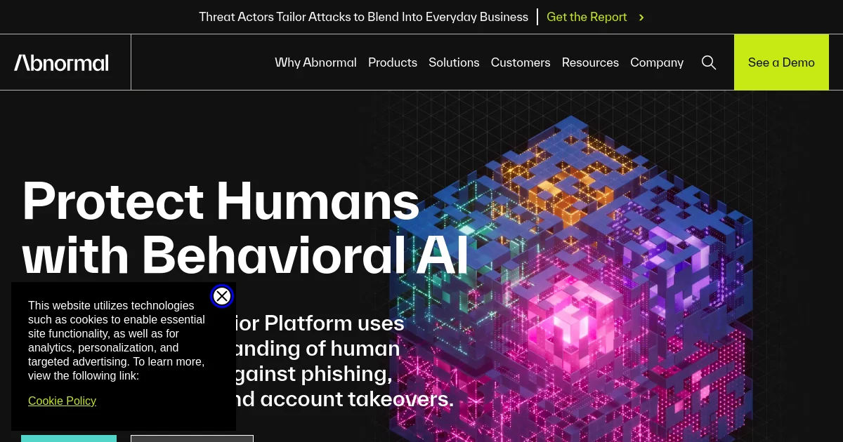 Abnormal AI website homepage screenshot