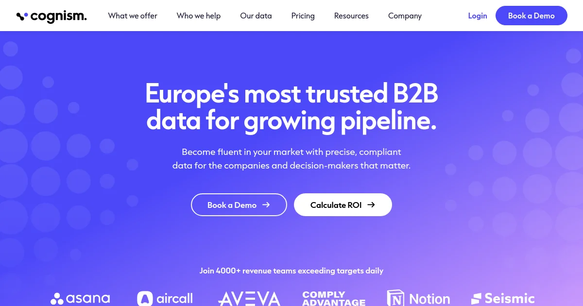Cognism website homepage screenshot