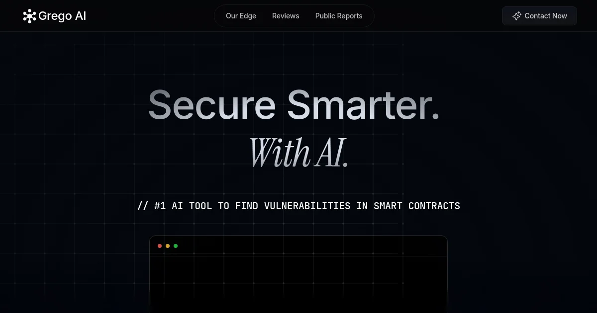 Grego AI website homepage screenshot
