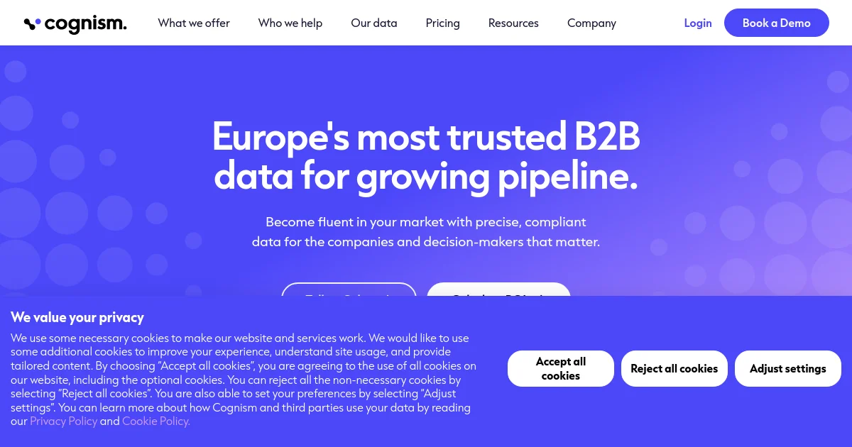 Cognism website homepage screenshot