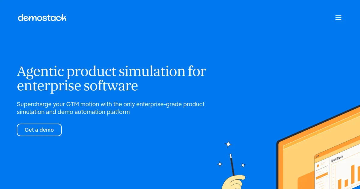 Demostack website homepage screenshot