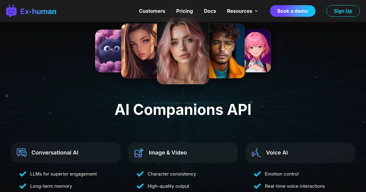 Ex-Human website homepage screenshot