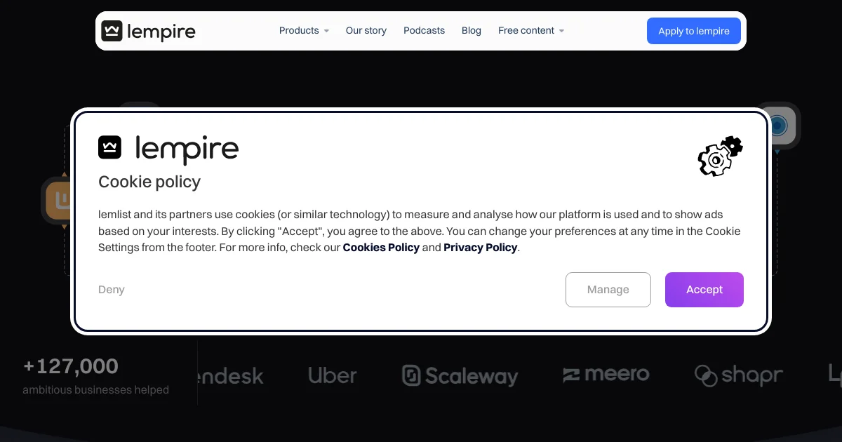 lempire SAS website homepage screenshot