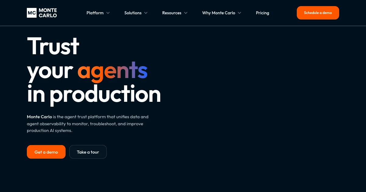 Monte Carlo website homepage screenshot