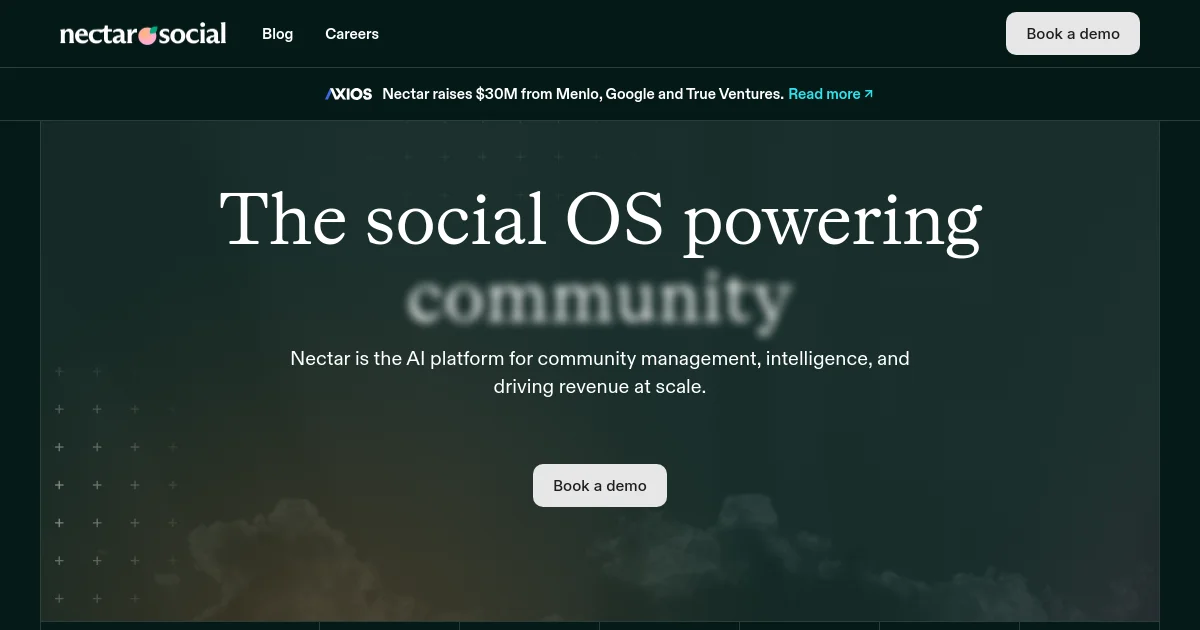 Nectar Social website homepage screenshot