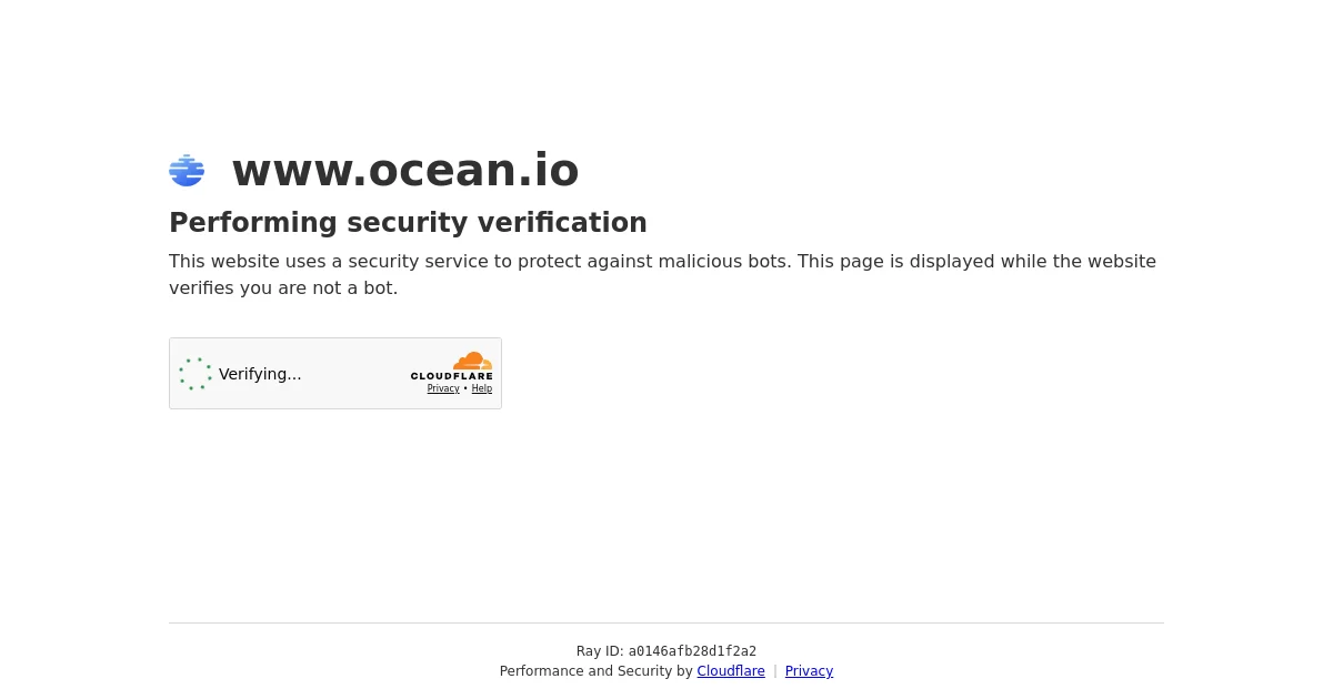 Ocean website homepage screenshot