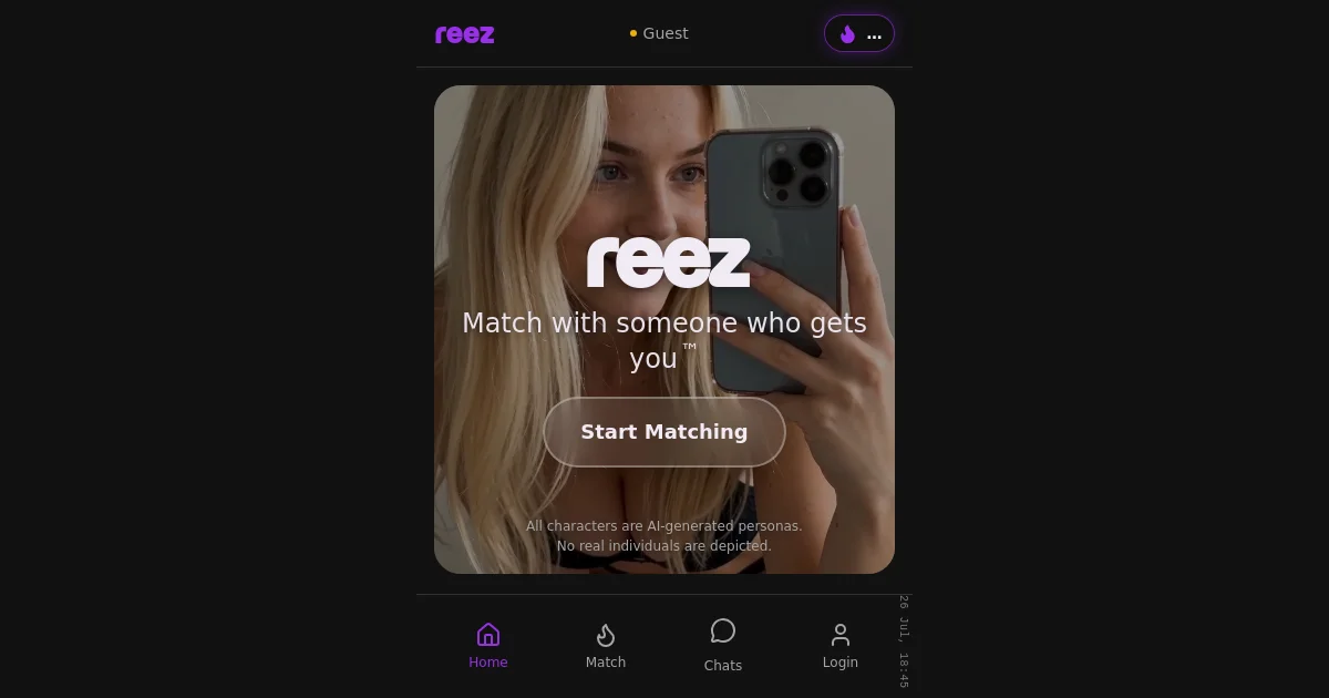 Reez.app website homepage screenshot