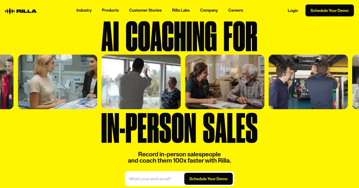 Rilla website homepage screenshot