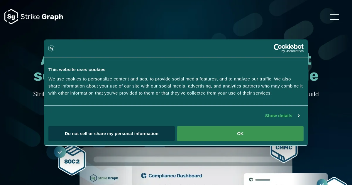 Strike Graph website homepage screenshot