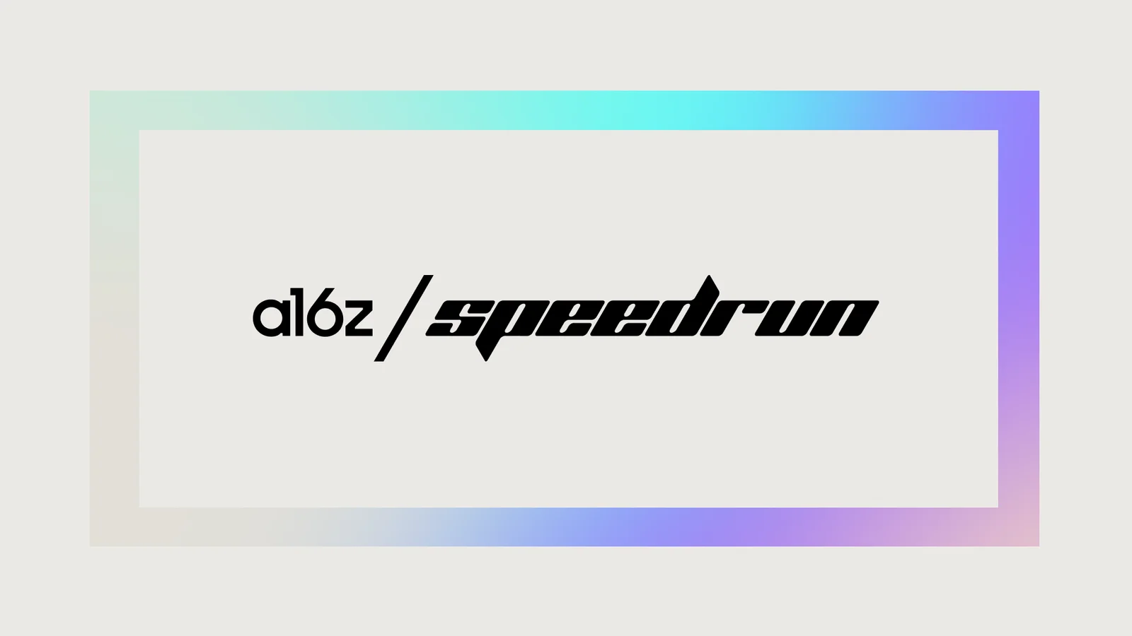 a16z Speedrun header image