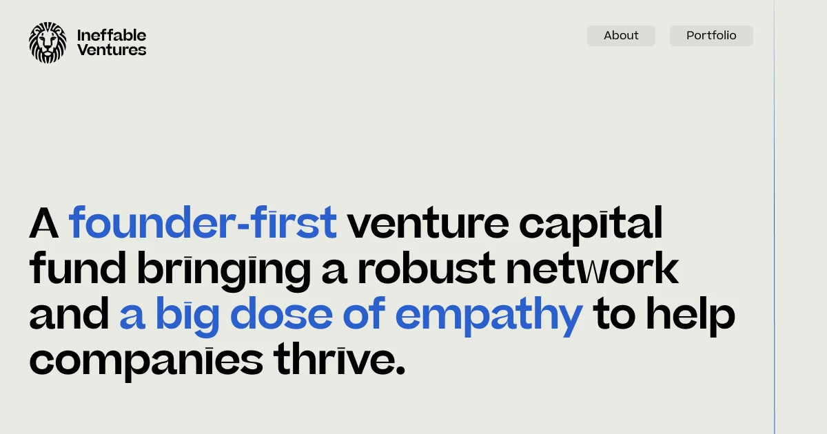 Ineffable Ventures header image