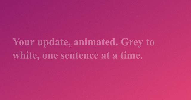Text reveal animation sample