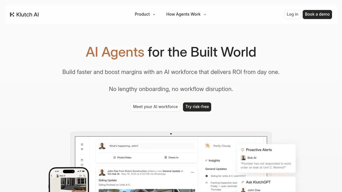 Klutch AI Secures $8M to Manage Construction with AI Agents