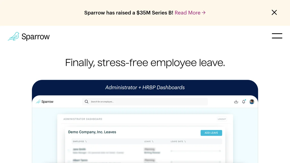 Sparrow Secures $35M Series B for Leave Management Automation