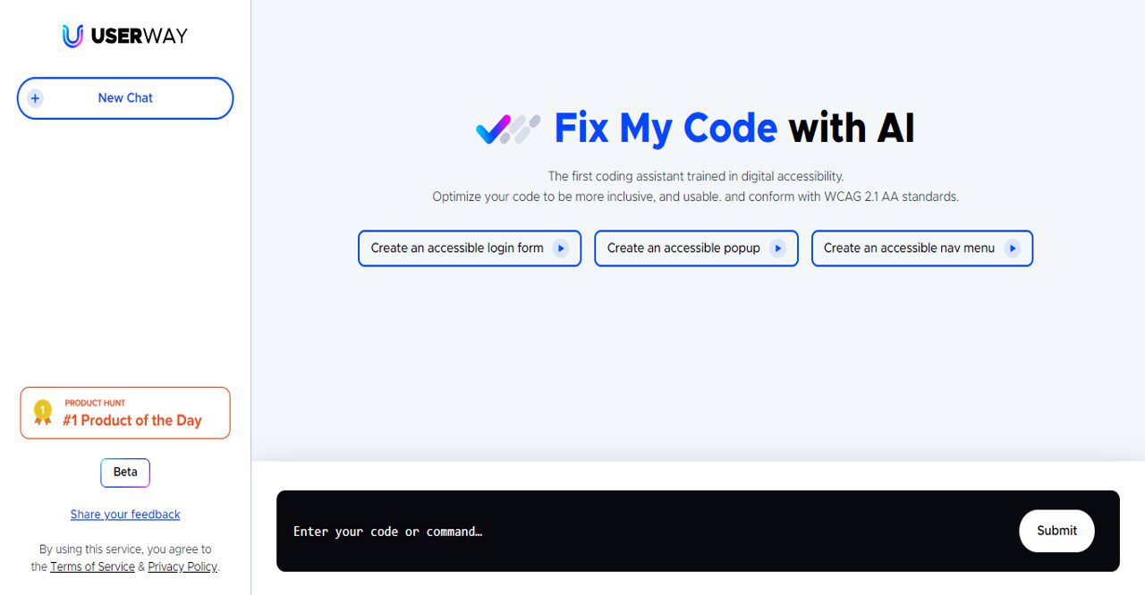 UserWay Debuts Beta Version of FixMyCode.ai, ChatGPT Powered Generative AI Tool for Accessible Coding