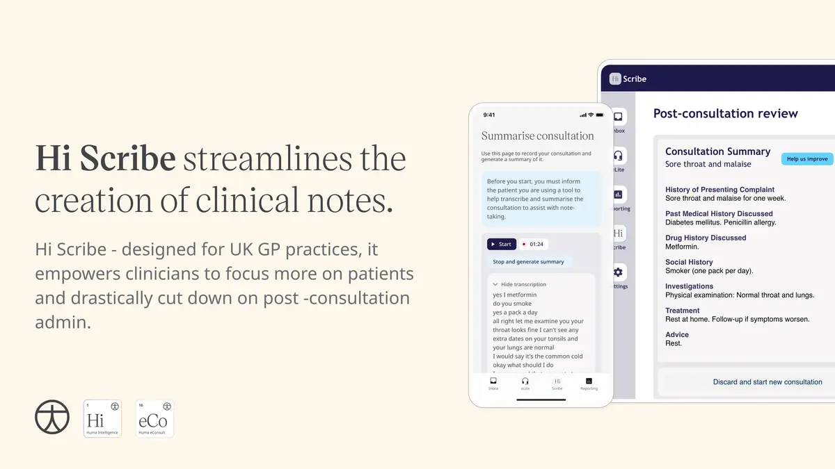 Huma Launches Hi Scribe to Automate Clinical Documentation with AI