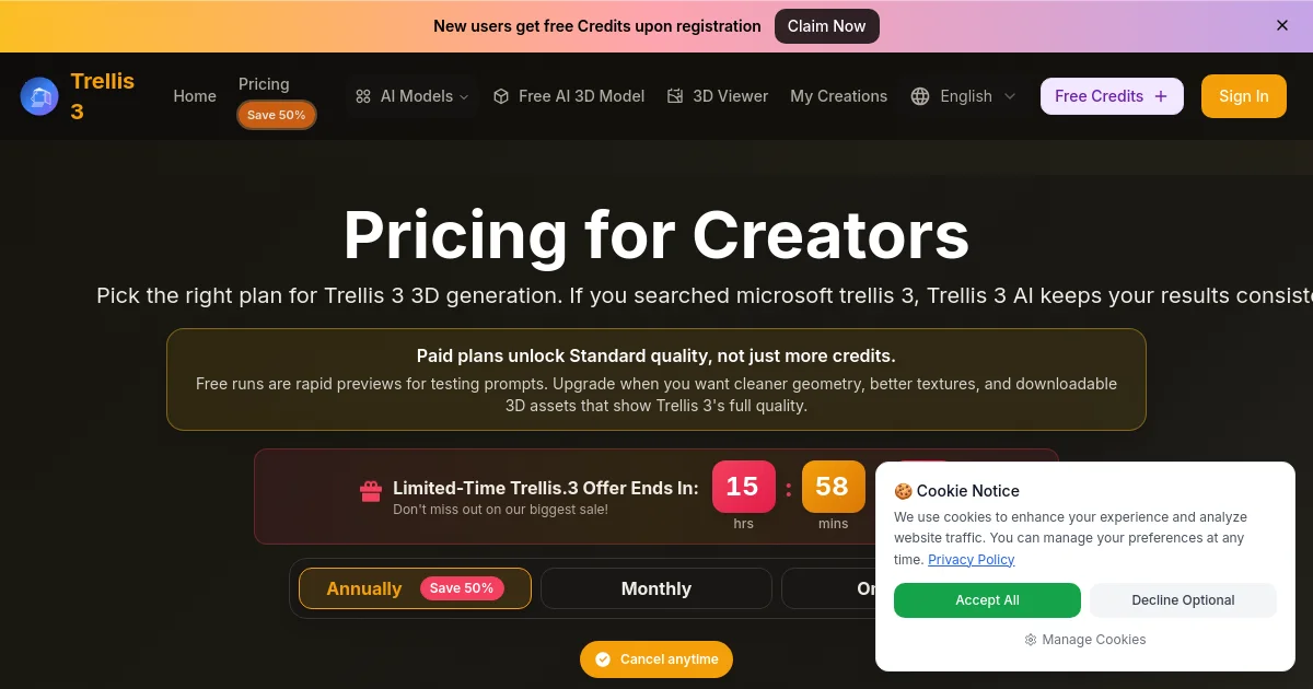 trellis 3 pricing page