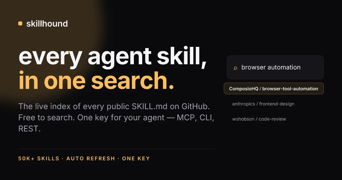 Skillhound header image