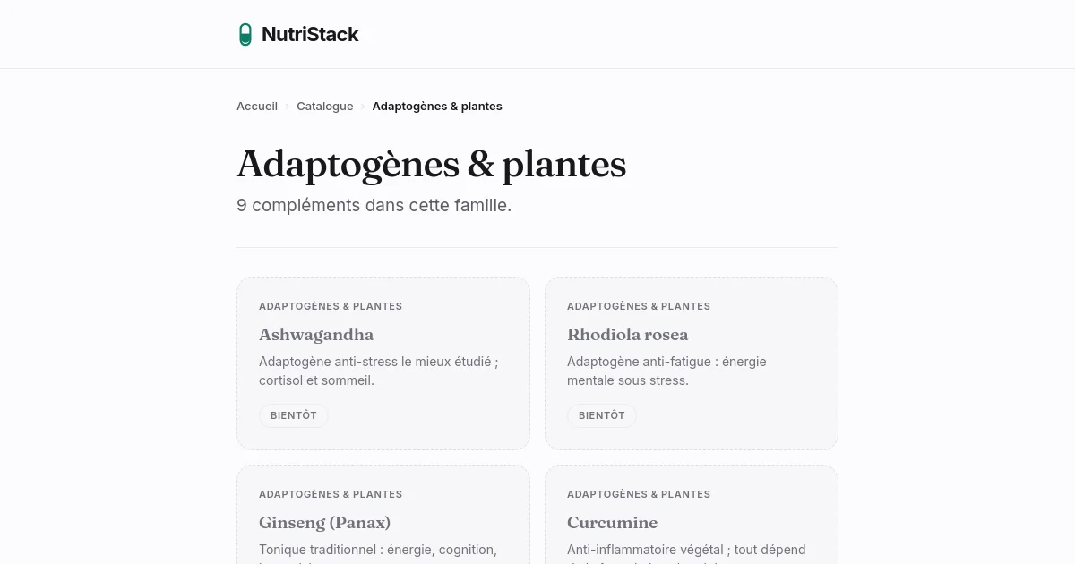 Nutristack pricing page