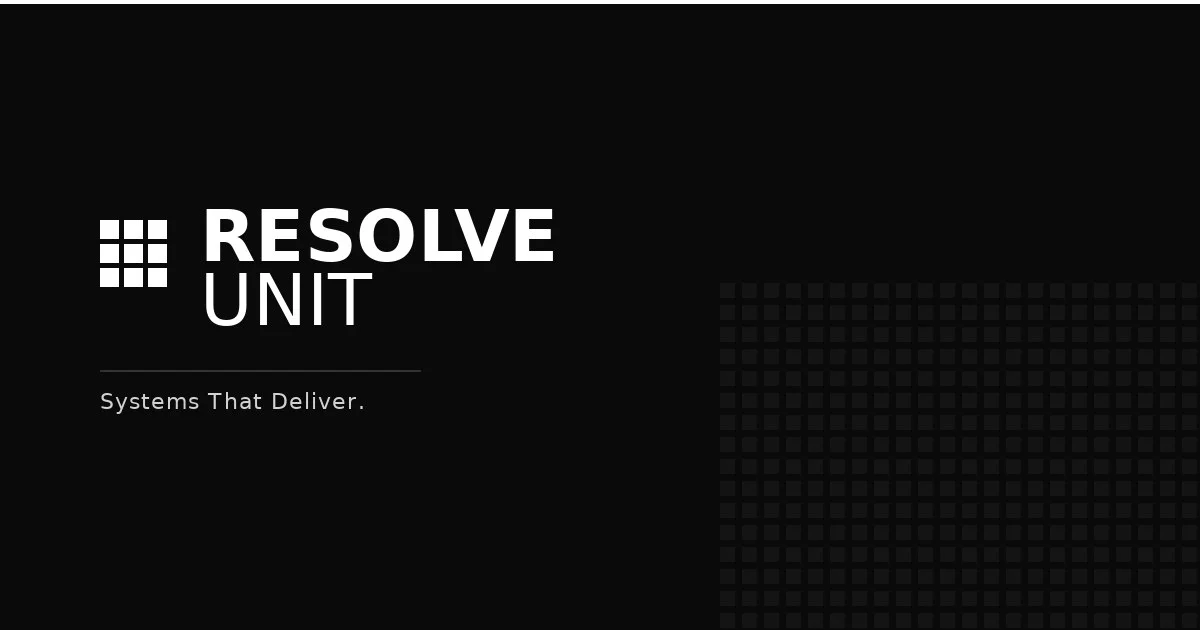 Resolve Unit header image