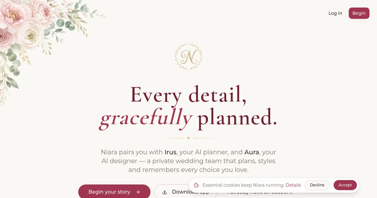 Niara pricing page