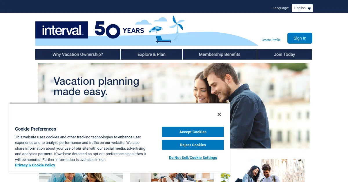 Interval Leisure Group pricing page