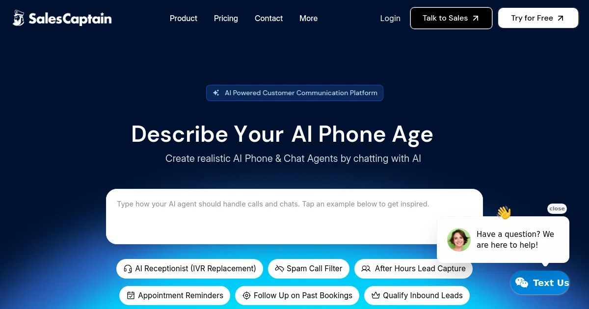 SalesCaptain pricing page