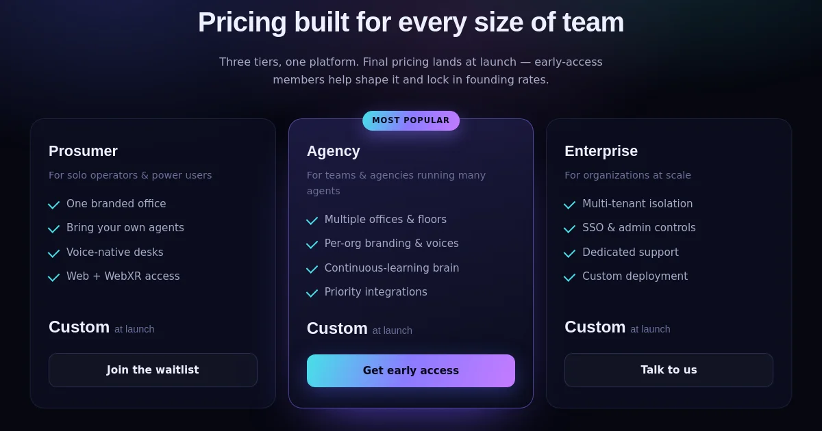 Galaxyhq pricing page