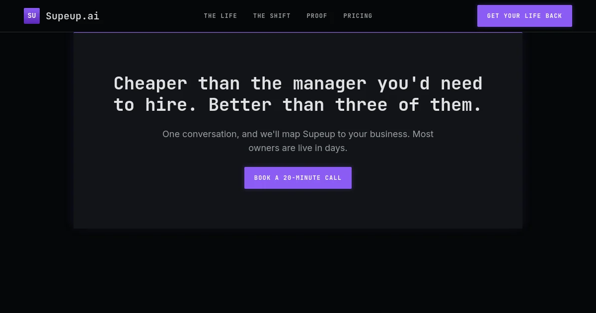 Supeup pricing page