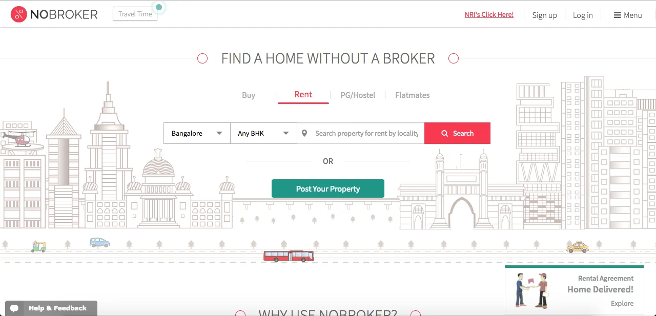 NoBroker header image
