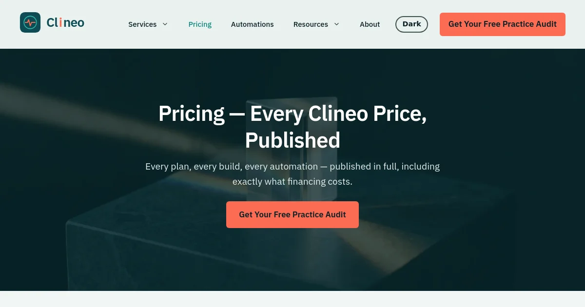 Clineo pricing page