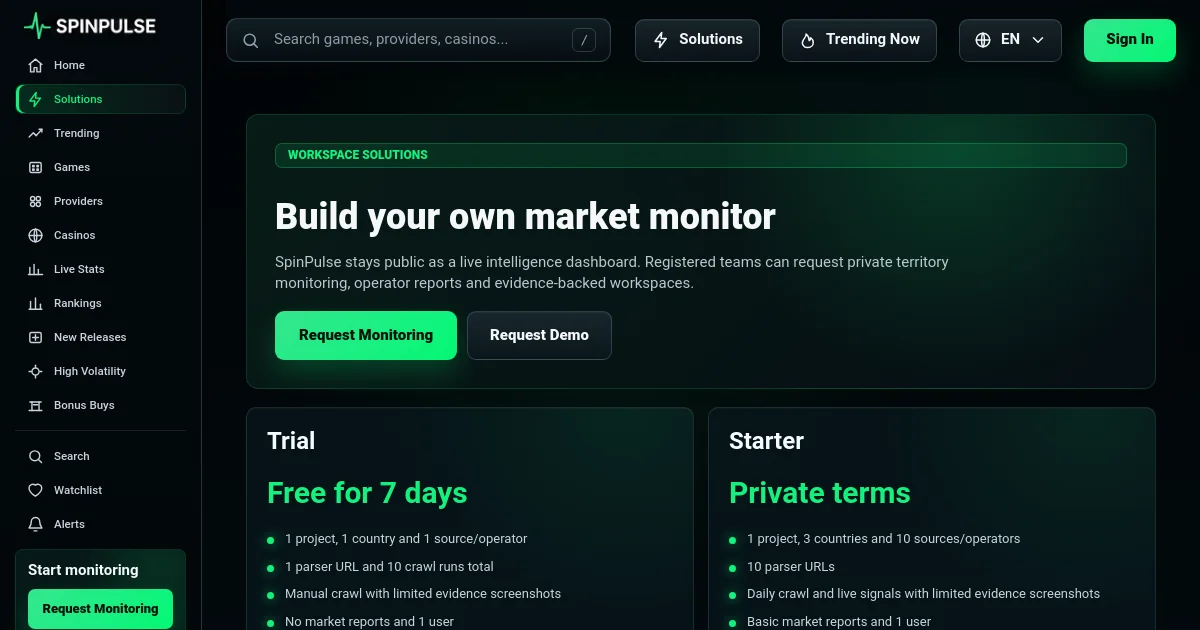 Spinpulse pricing page