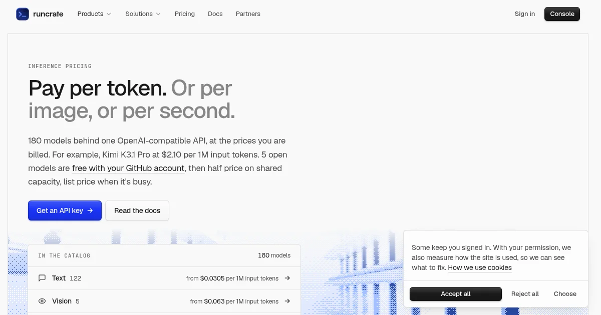 Runcrate pricing page
