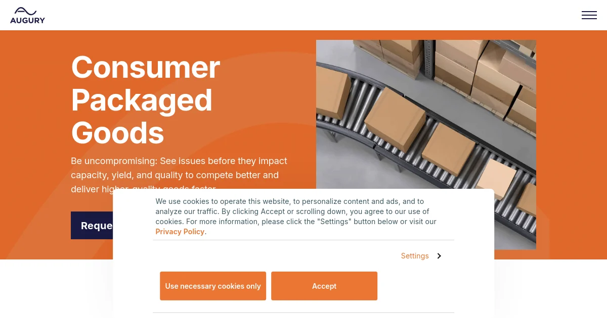 Augury pricing page