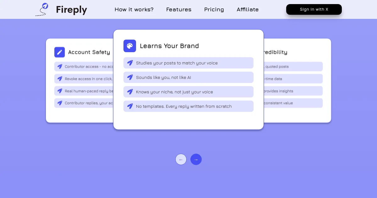 Fireply AI pricing page