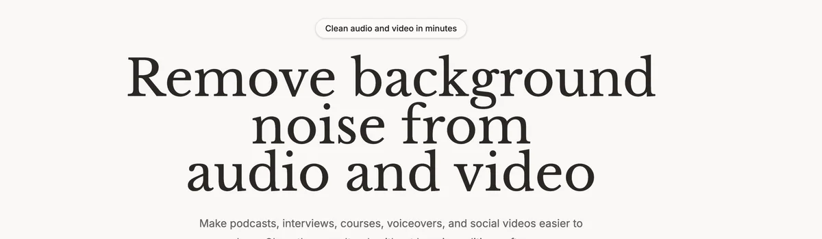 Clean Voice App header image