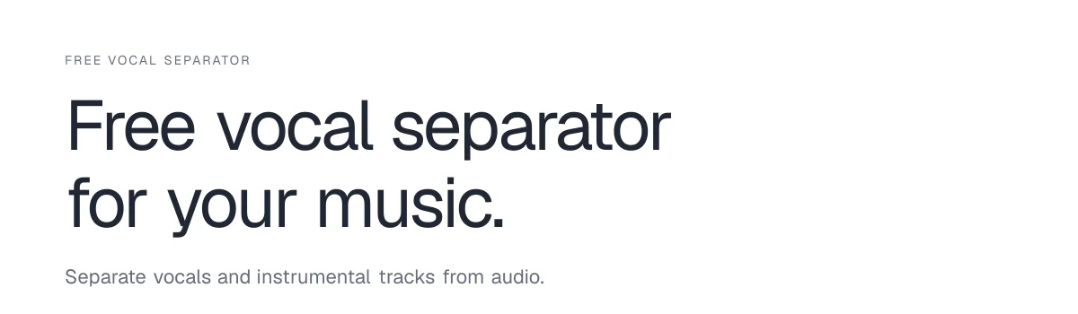 Vocal Separator header image