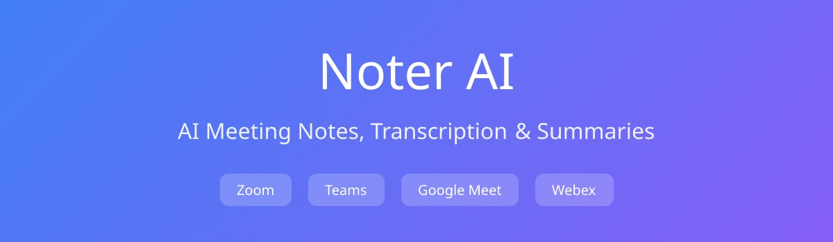 Noter AI header image