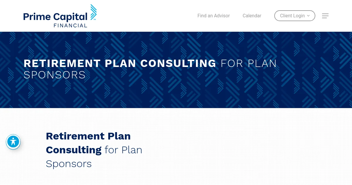 Prime Capital Financial pricing page